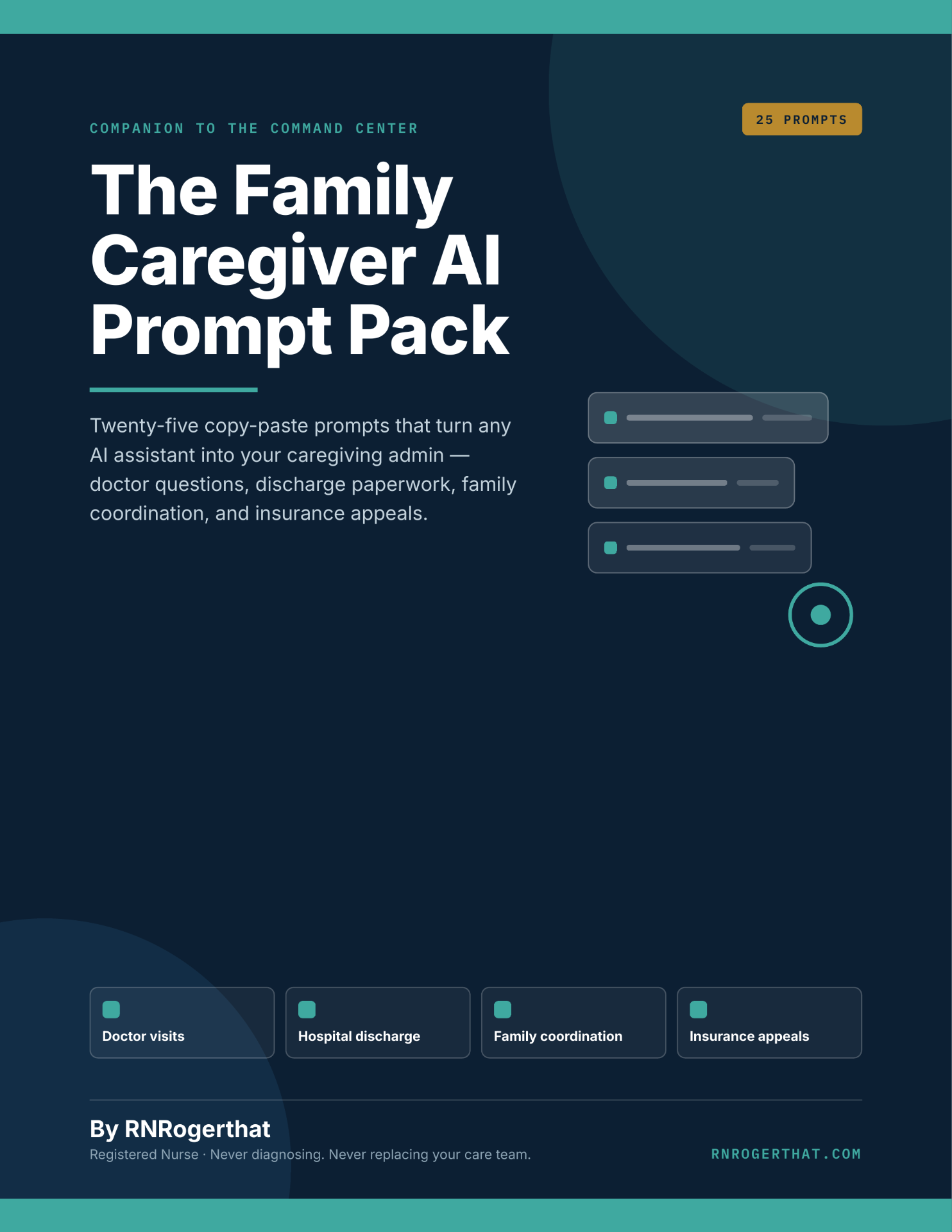 Family Caregiver AI Prompt Pack cover